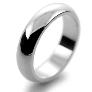 D Profile Wedding Rings - Platinum